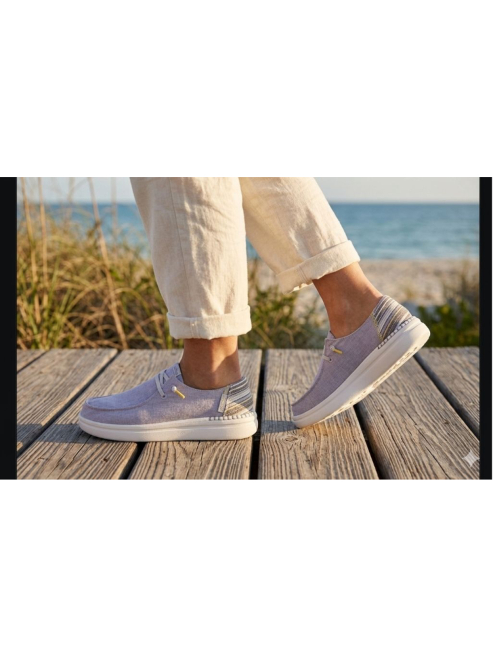 Hey Dude Shoes Womens sz11 Wendy Rise Casual Comfort Platform Moc Sneakers Grey - Picture 5 of 5